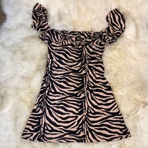 Misguided Zebra Print Dress